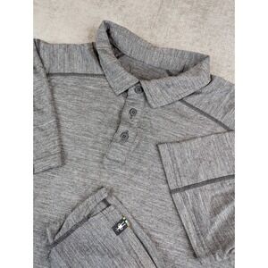 Smartwool Polo Shirt Mens S Gray Merino Sport 150 Short Sleeve Hiking Gorpcore